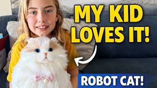 This Robot Cat Feels REAL! Chongker Cat Demo + Kid Reaction