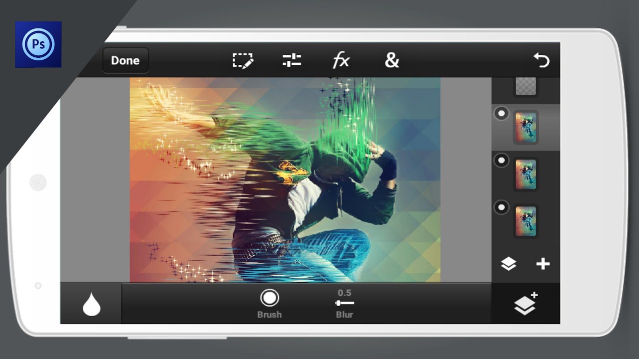 Ps Touch | Abstract Effect | Photoshop Touch tutorial ...