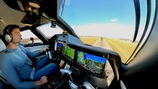 Phenom 300 Business Jet  In the Cockpit for a Short Sector Flight  ATC Audio