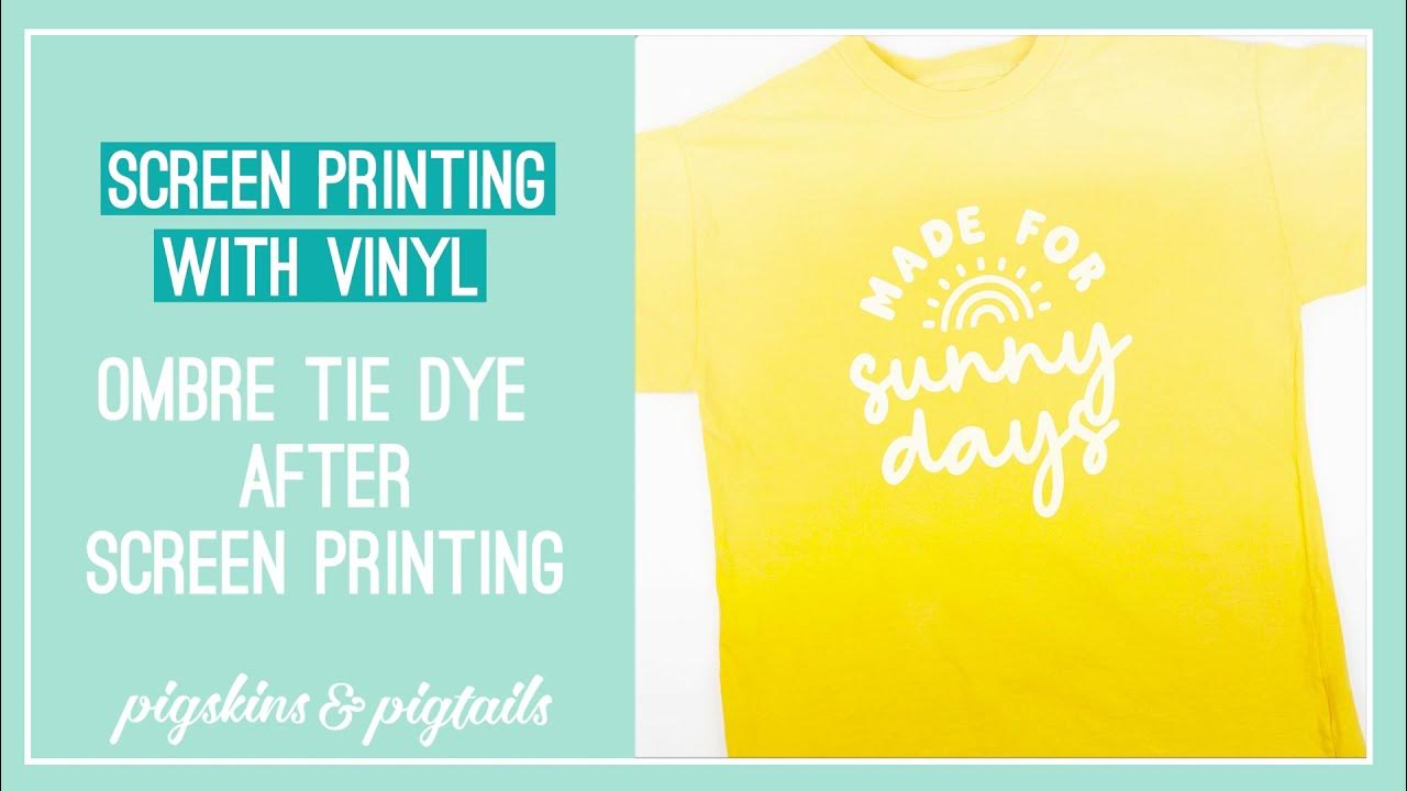 How to Bleach Tie Dye T-Shirts and Screen Print with Vinyl
