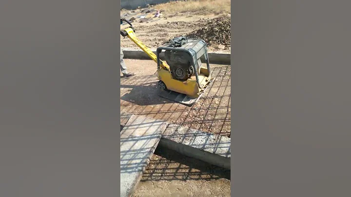 Compaction process |Compacting surface after #murumfilling #civilengineering #shorts #construction