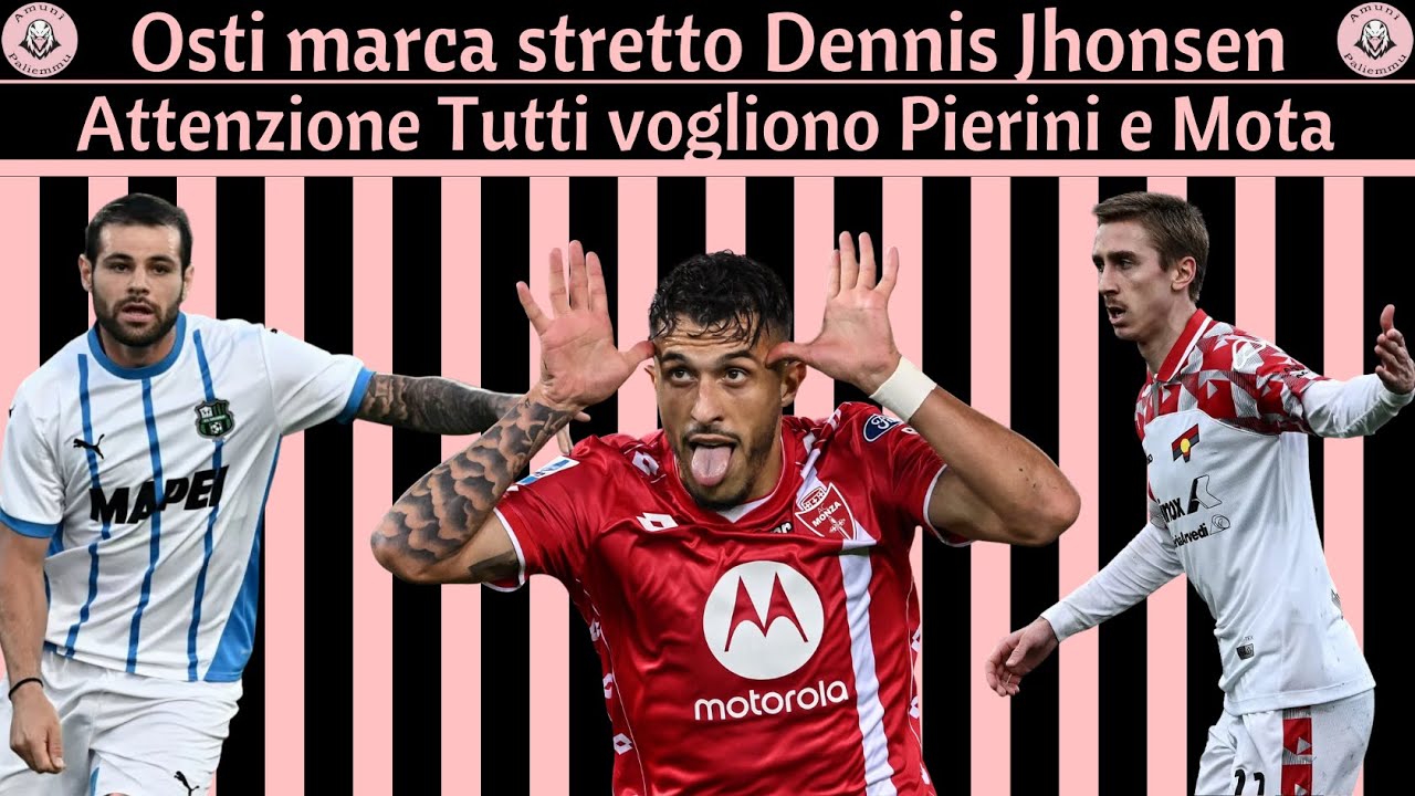 Calciomercato Palermo: Lunedí Jhonsen e' atteso in citta' | Mota e Pierini guardano altri Orizzonti