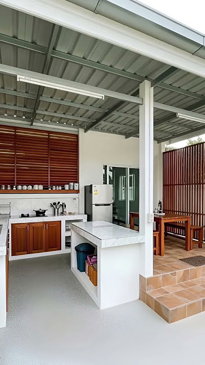 Masih dapur konsep outdoor ya bun #masukberanda #dapurungu #dapuraestetik #kitchen #dapursederhana