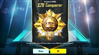 16 Paid Conqueror DONE ✅ In Solo FPP S28 | New Conqueror Animation Status | Conqueror Push| 4K