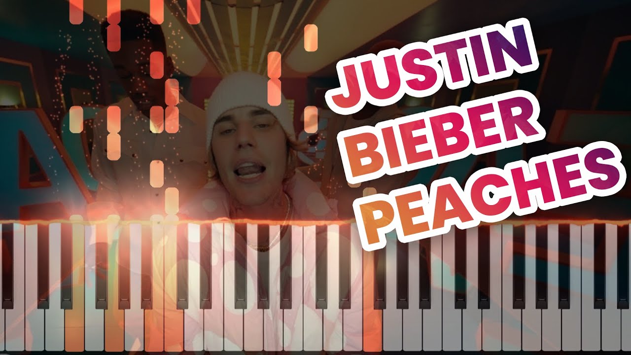 Justin Bieber PEACHES ft. Daniel Caesar, Giveon ( Piano Tutorial ) 2021