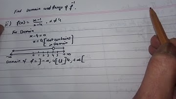 Domain and range of inverse function in Urdu| Exercise 1.2|Q3( i ii iii iv) | FSc part2 mathematics.
