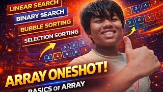 ARRAY ONESHOT 💥 (Search + Sorting + Basics) | ICSE Array Full Revision