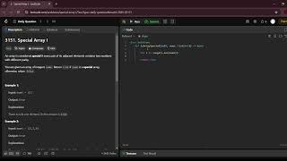 Leetcode daily - 3151. Special Array I