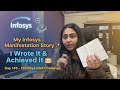 My Infosys Manifestation Story ✨ | I Wrote It &amp; Achieved It 💼 | Day 145 - 150 Days DSA Challenge