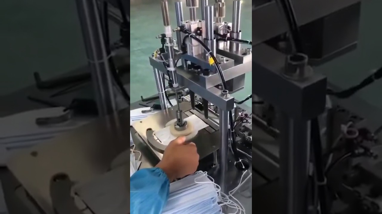 Semi automatic Human operated Ear loop welding machine rotation CAD BOM