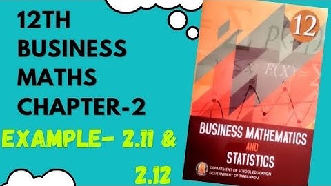 Integral Calculas [I] 12th Business maths Chapter -2 Example- 2.11 & 2.12 | Maths Scoop |