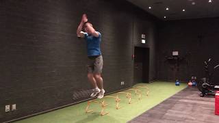 Linear-vertical Hurdle Jump (30cm Hurdle)