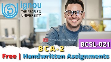BCSL-021 Solved Assignment 2021-22 | BCA 2nd semester Handwritten | Solved Assignment Free PDF Link.