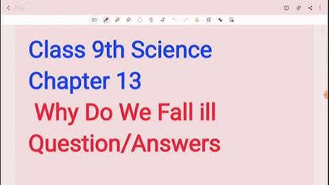 Class9th Science chapter 13 Why do we Fall ill Question/Answer