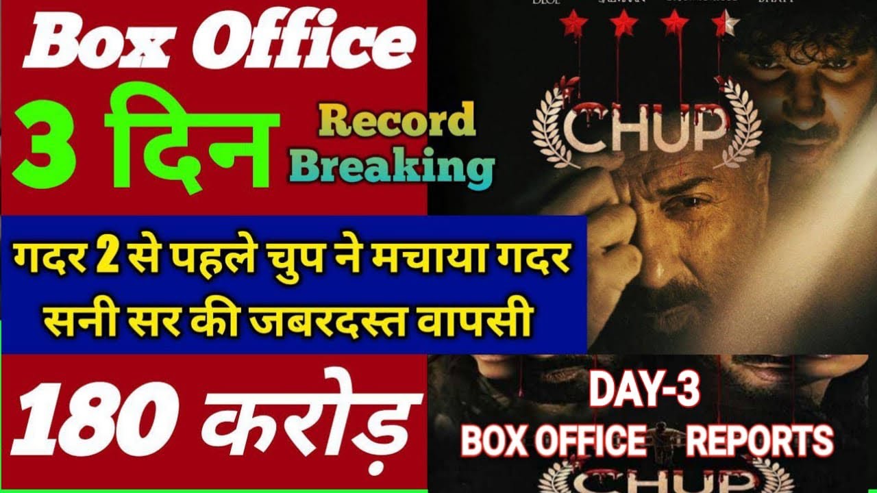 Chup Box Office Collection | Chup Movie 2nd Day Box Office Collection Worldwide, Sunny Deol sir