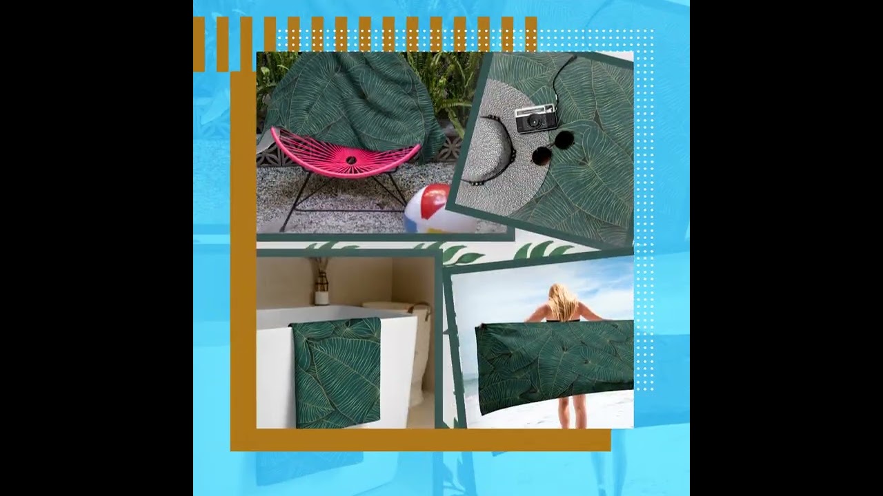 Tropical Leaf Bathroom Towels And Beach Towels - 