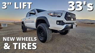 NEW WHEELS AND TIRES REVEAL!!!  AMAZING  TRANSFORMATION!! Method 703 and 285/70/17 Falken Wildpeak