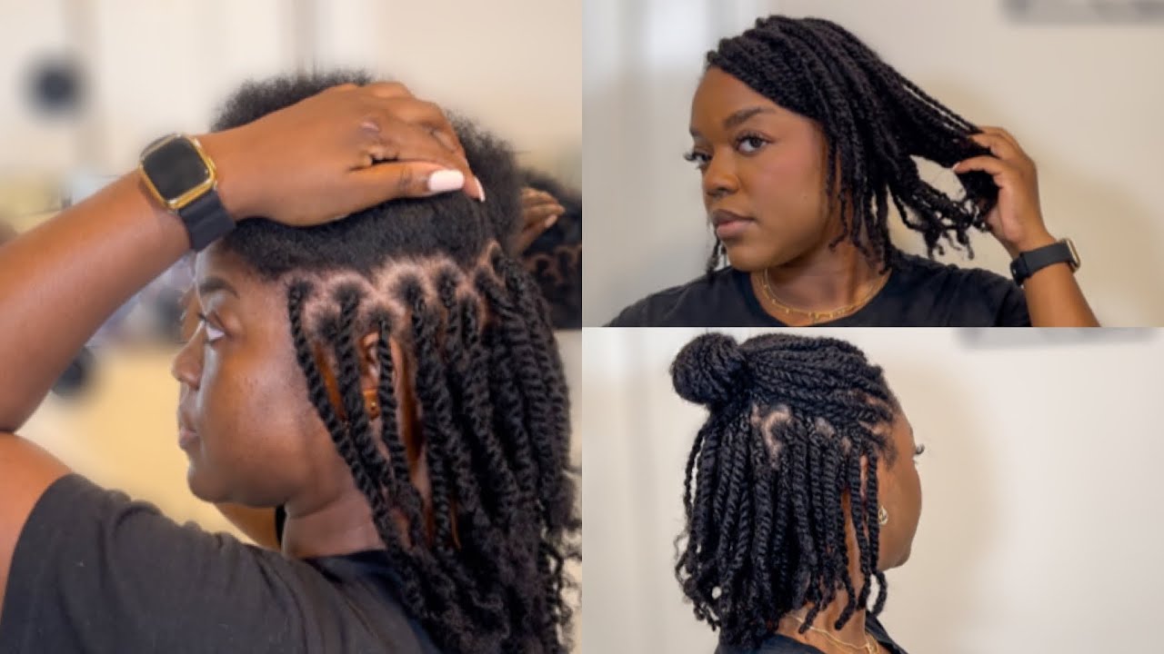 Low Tension Mini Twists | Kinky Afro Hair | HotBraids