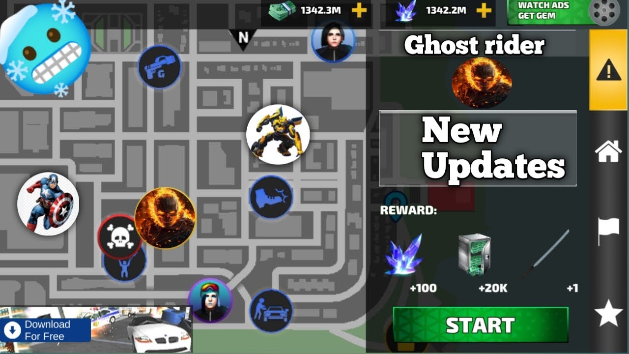 vice town map in Ghost rider New updates rope Hero vice town City