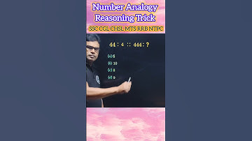 Number Analogy Reasoning Short Tricks | #reasoning #shorts #shortsfeed #ssc #ssccgl #sscgd #rrb