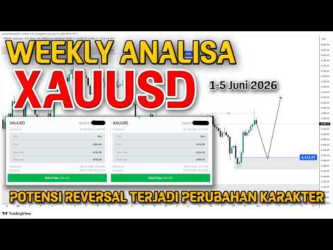 WEEKLY ANALISA XAUUSD 1-5 JUNI 2026 | POTENSI REVERSAL TERJADI PERUBAHAN KARAKTER DI LOW TIME FRAME