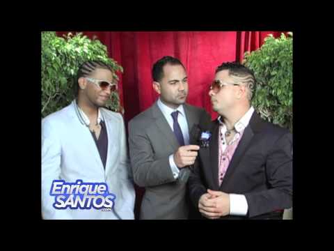 Jowell y Randy con Enrique Santos