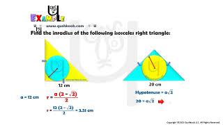How to find the inradius and the circumradius of an isosceles right triangle? The ratio between them