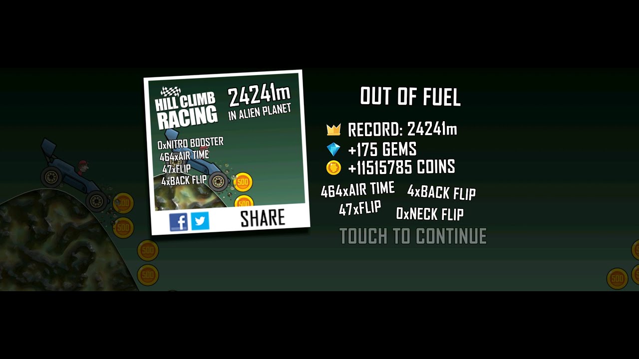 Alien Planet Racing Hill Climb Racing: Garage Race Car - Alien Planet 24241m (New World ...