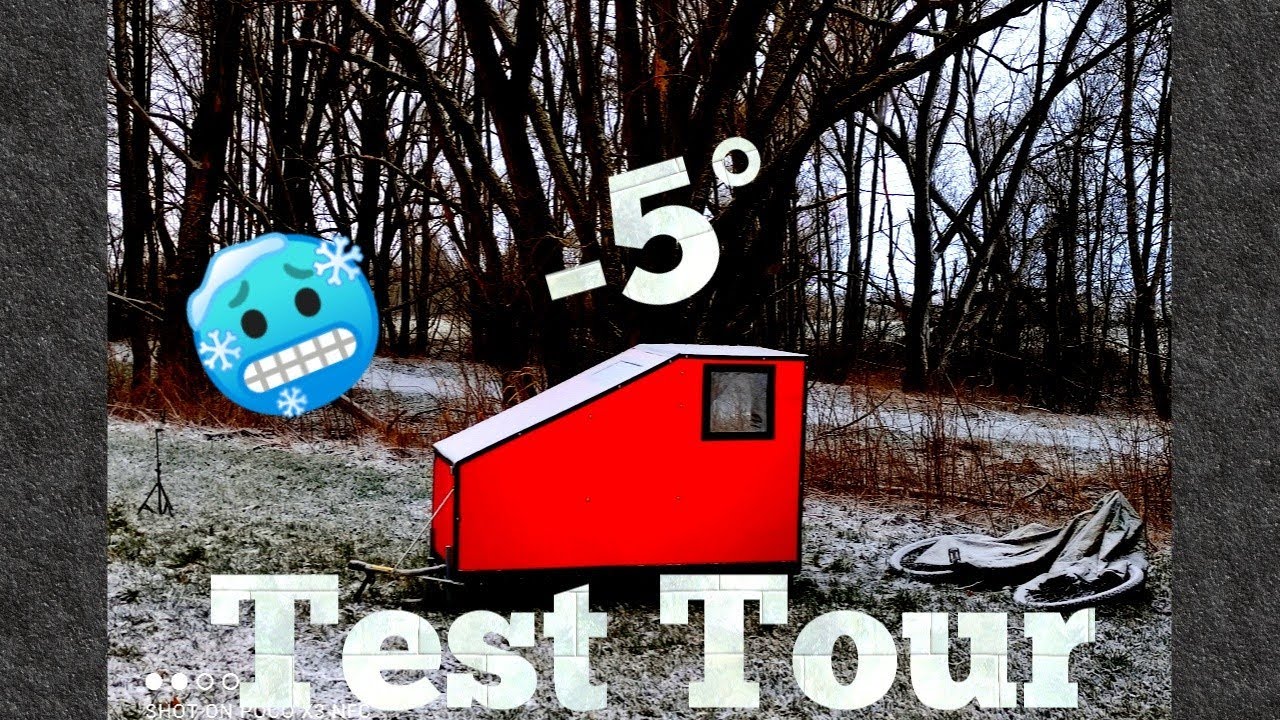 😱Fahrradwohnwagen #12 🥶Testfahrt mit dem Fahrradwohnwagen bei -5°[german]