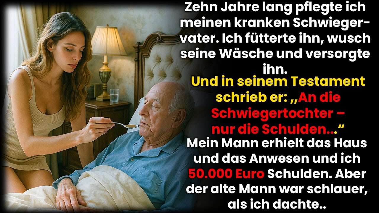 Zehn Jahre pflegte ich meinen kranken Schwiegervater – ich fütterte, wusch, heilte ihn. Und dann…