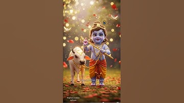 little krishna with little cow 🐄🥰💕🙏