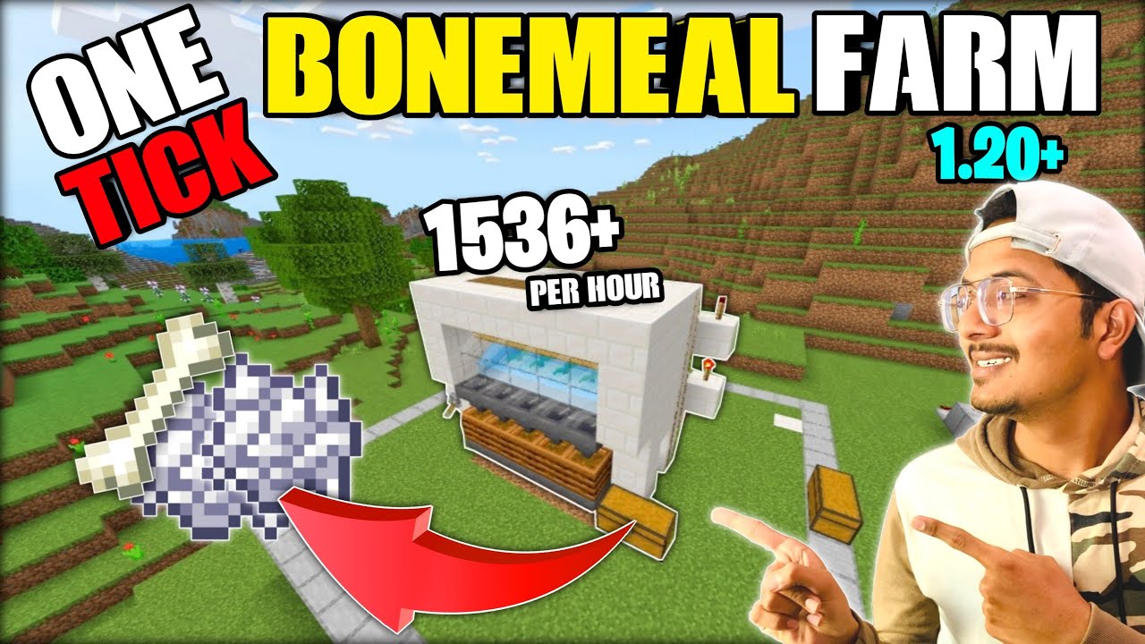 How to make Unlimited Bone meal farm in Minecraft 1.20 | Unlimited Bone Meal farm Minecraft PE