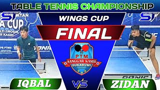 Download Lagu FINAL Zidan 🆚 Iqbal Table Tennis Championship Men's Singles WINGS CUP 2023 MP3