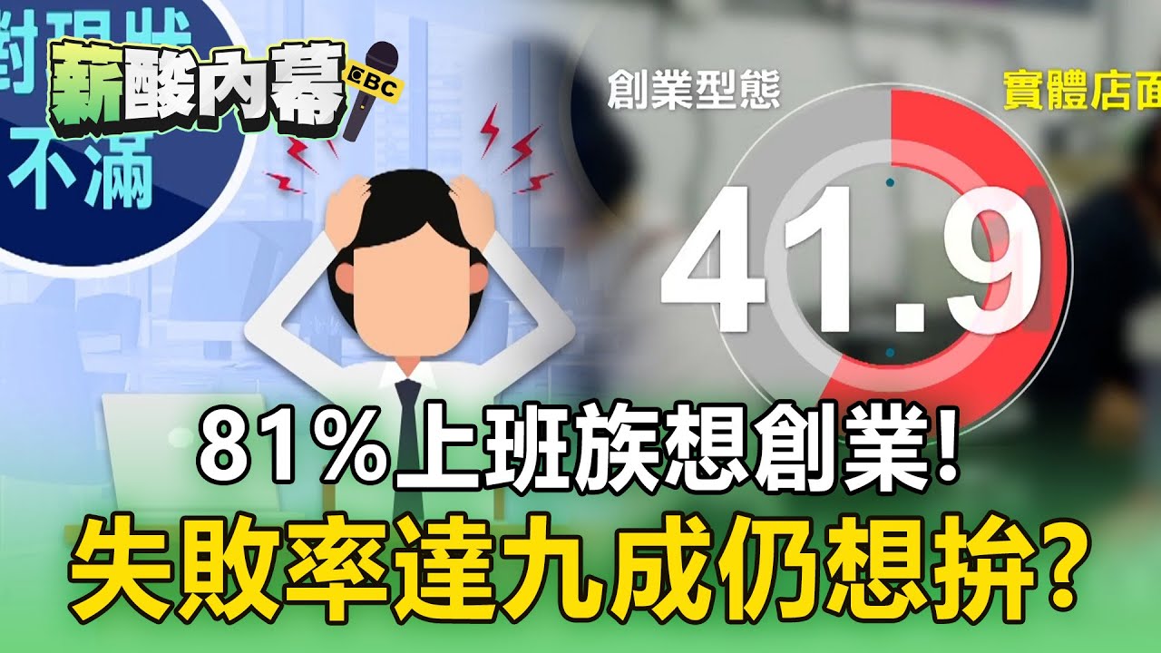 薪水不敵物價「81%上班族想創業」！五年內「陣亡率高達99％」仍想為自己再拚一次！【薪酸內幕】