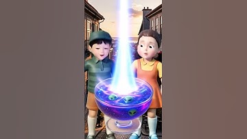 Squid Game eating colorful Alien edible slime ASMR #asmrRainbow #squidgame #squidgame2 #ai