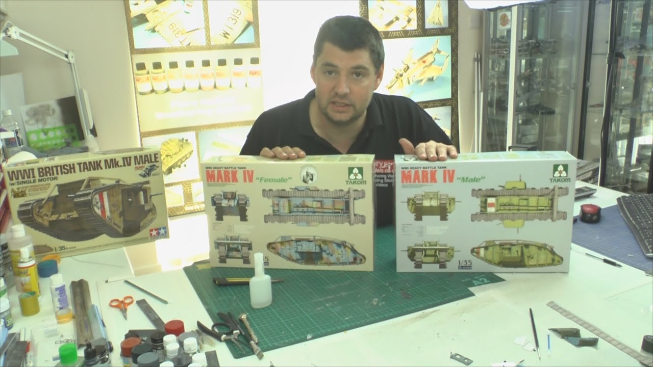 Takom Male and female MKIV Tank review - YouTube