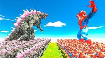 Growing Evolved Godzilla vs Evolved Spider-man Size Comparison - ARBS