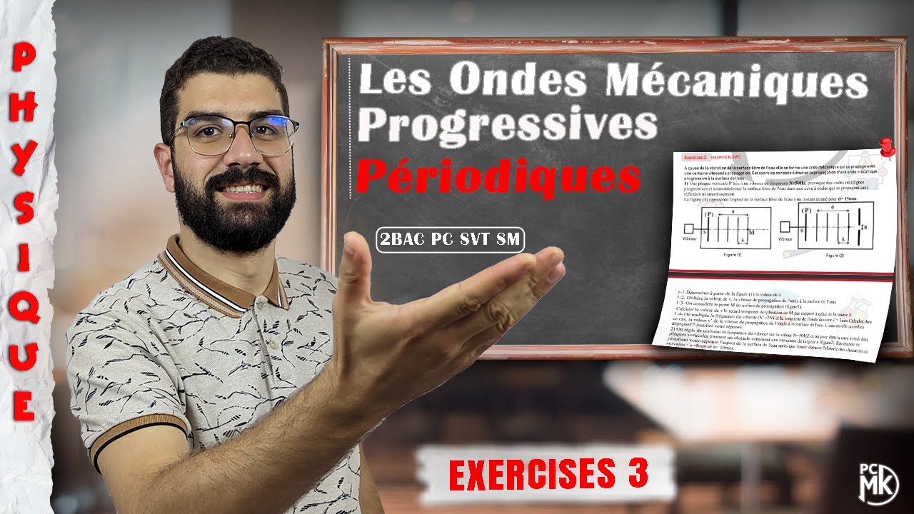 Les Ondes Mécaniques Progressives Périodiques (Exercices 3 ) 2 Bac (SM+SPC+SVT) .