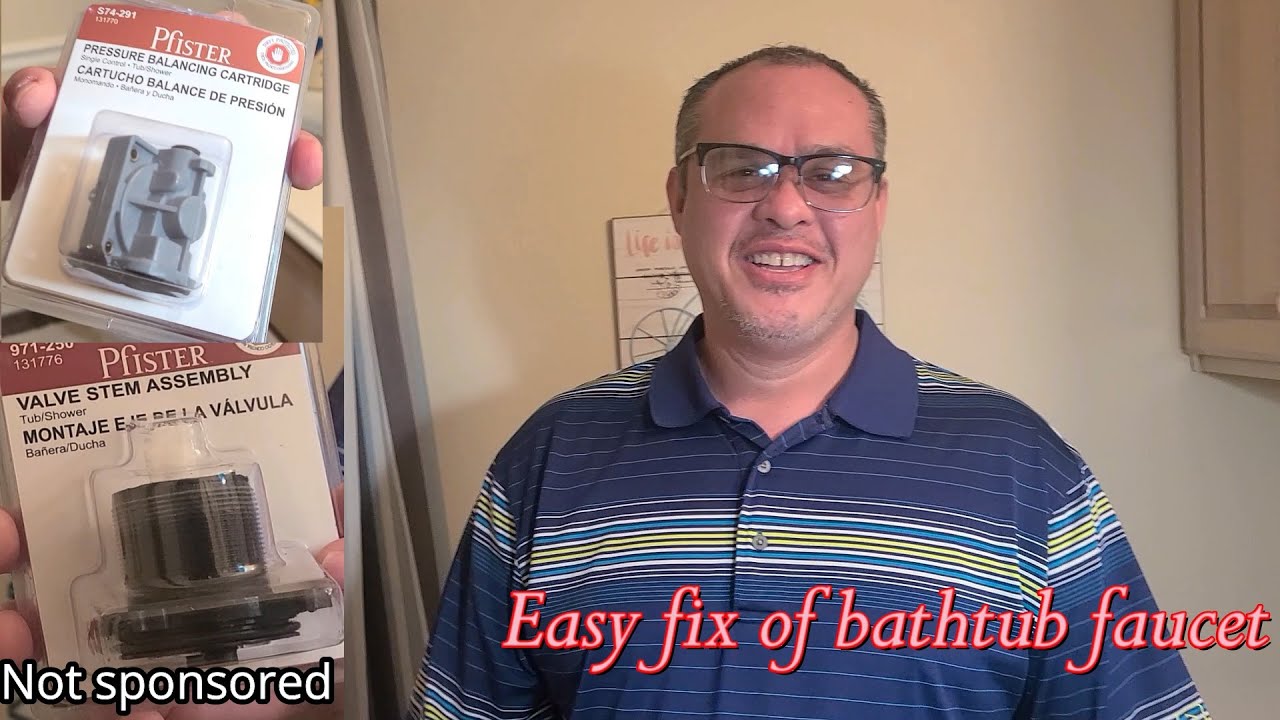 Fixing leaking bathtub faucet Changing temperature cartridge