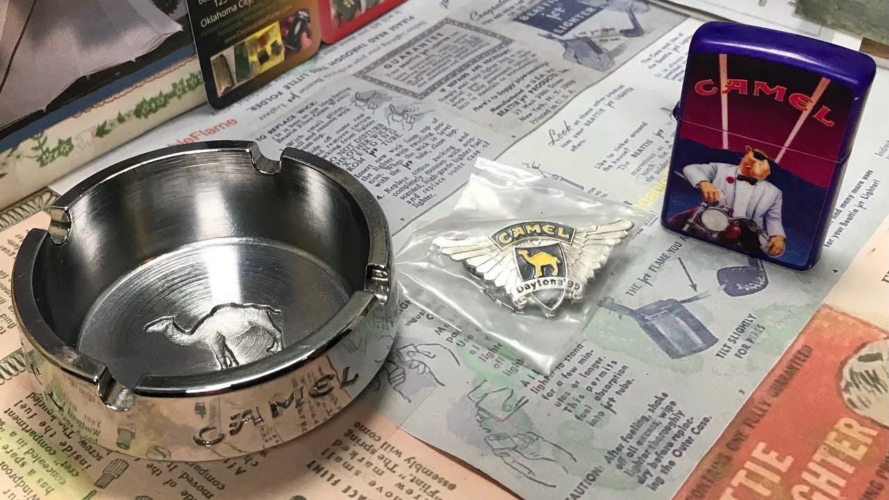 コレクション 1958's USAirForceAcademy zippo& ashtray Camel Zippo-Ashtray-Pin Bundle Penny Start Huntington's Disease
