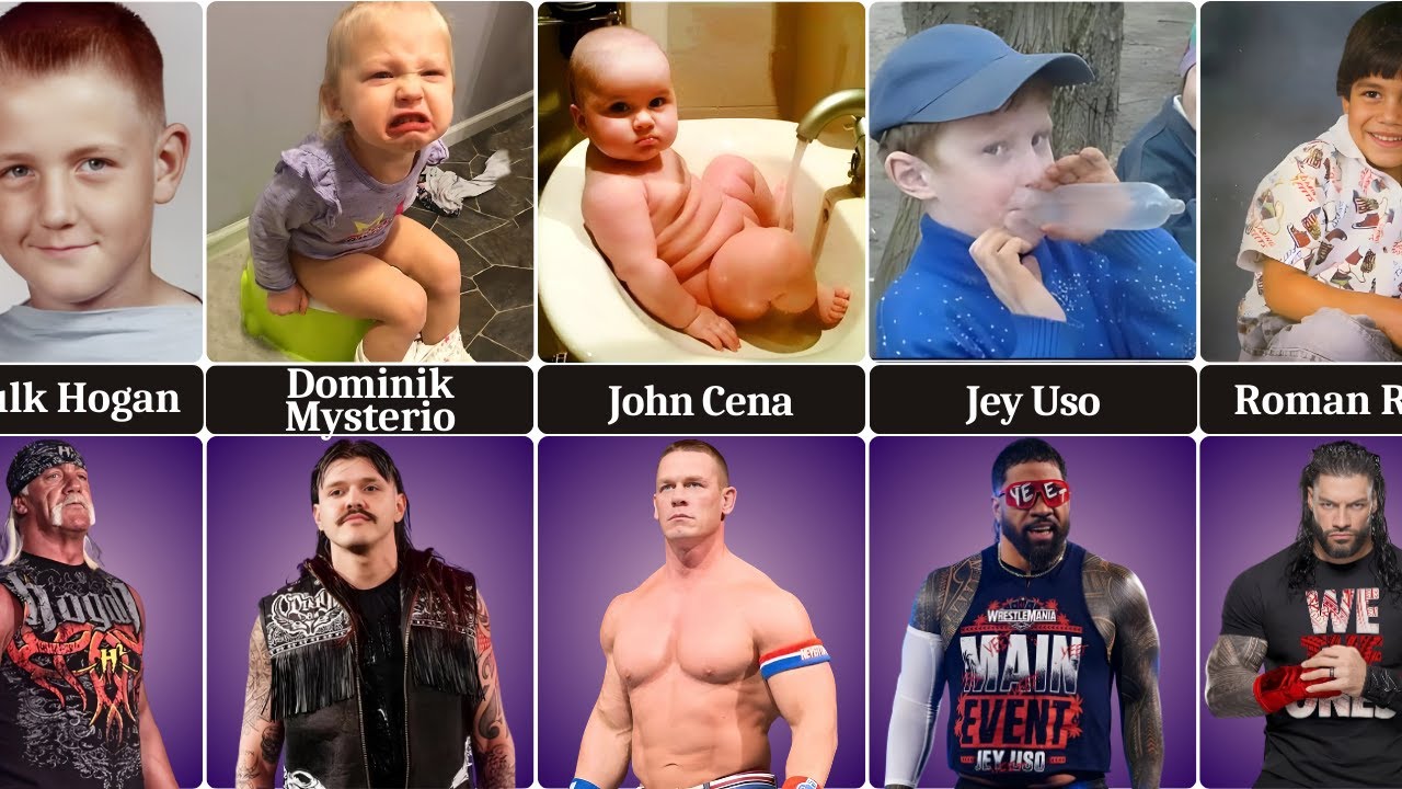 WWE Wrestlers Before They Were Famous – Childhood vs. Now!