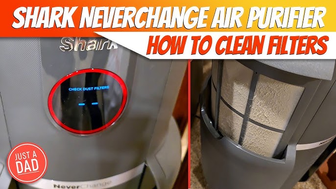 Shark air purifier pre-filter cleaning demonstration