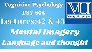 Cognitive Psychology||PSY 504|| Short Lecture 42 & 43 || Mental Imagery||Language and thought