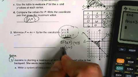 3 5 Linear Programming Constraints and Objective Functions Example