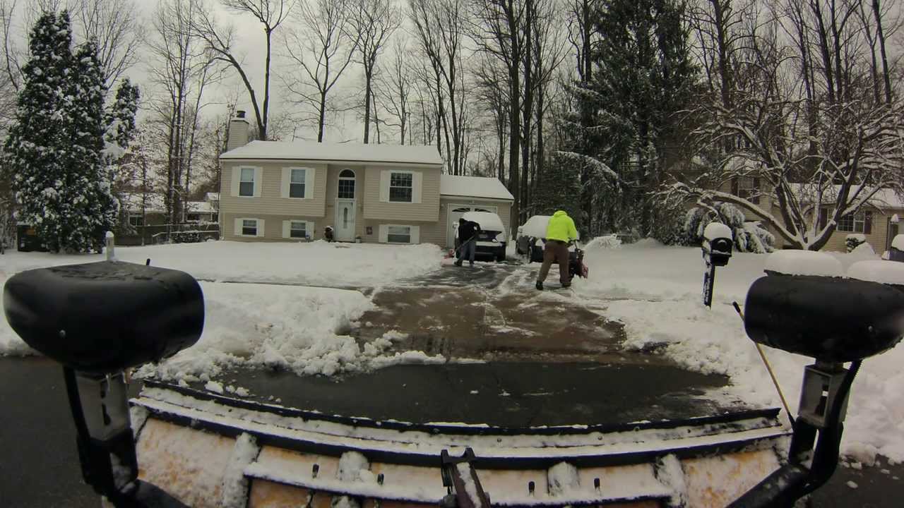 Residential driveway snow removal YouTube