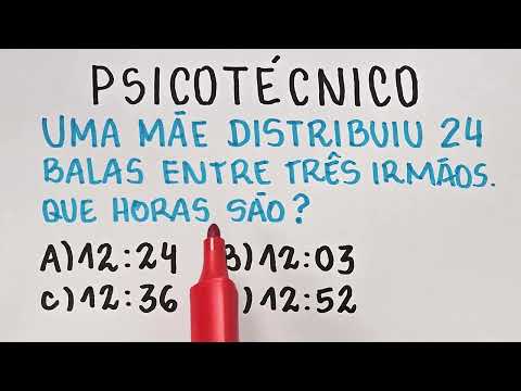 Teste Psicotécnico - MUITA GENTE ERRA!!!