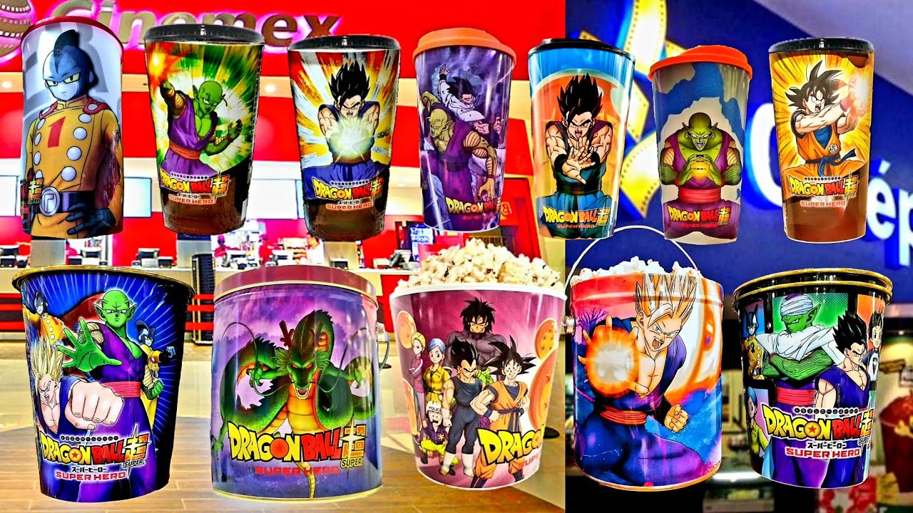 Coleccionables Dragon Ball Super Hero Vasos Cubetas Cinepolis Cinemex 