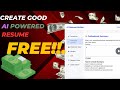 FREE AI RESUME MAKER|RESUMEAI|NO LOGIN NO SIGNUP|#resume #ai