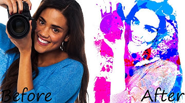 Create a Unique, Paint Splatter Portrait