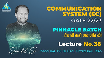 #38 Communication System (EC) By Sonu Sir | PINNACLE BATCH | DFCCI/ HAL/ RVUNL/ UPCL/ METRO RAIL